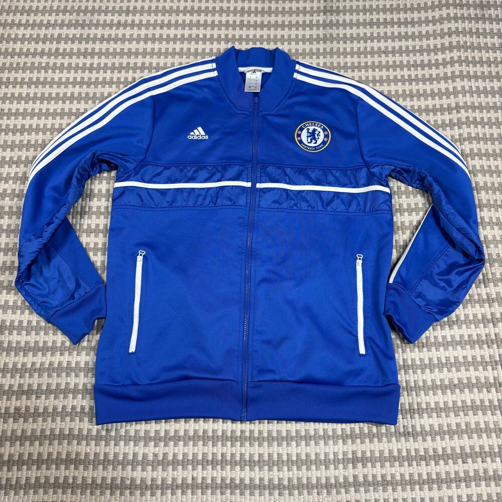 ADIDAS Chelsea FC 2013 Blue Track Jacket Sz L Mens Zip Up Preowned